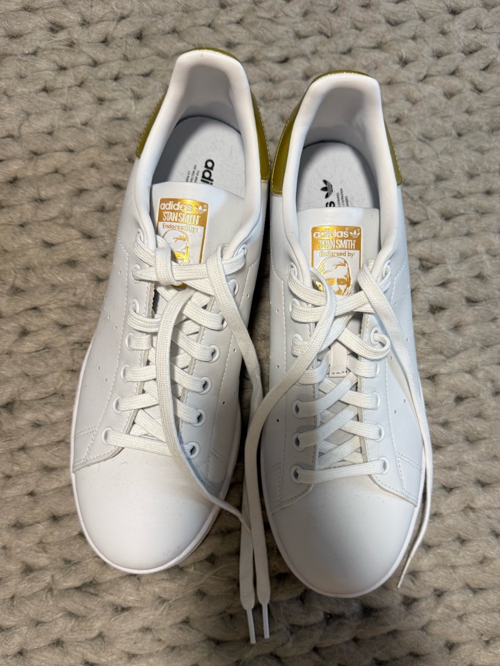 adidas Originals Women's Stan Smith Sneaker, White/Gold SZ11 - Picture 9 of 9